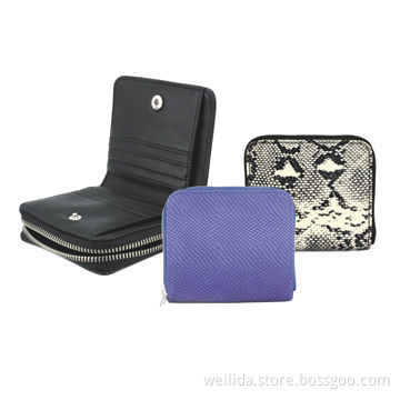 Folded wallet with many card holders